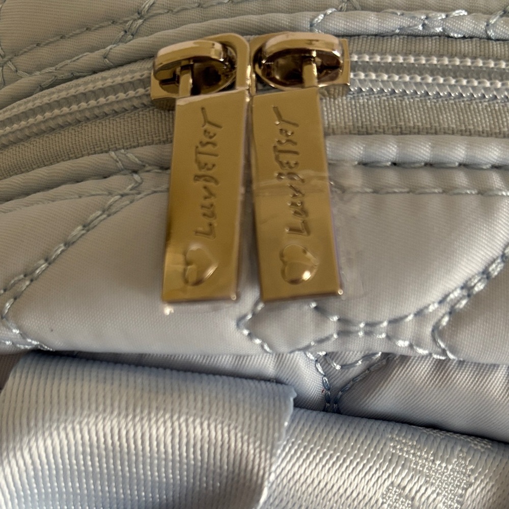 ☀️Luv Betsey Light Blue Heart Quilted Backpack - Picture 10 of 10